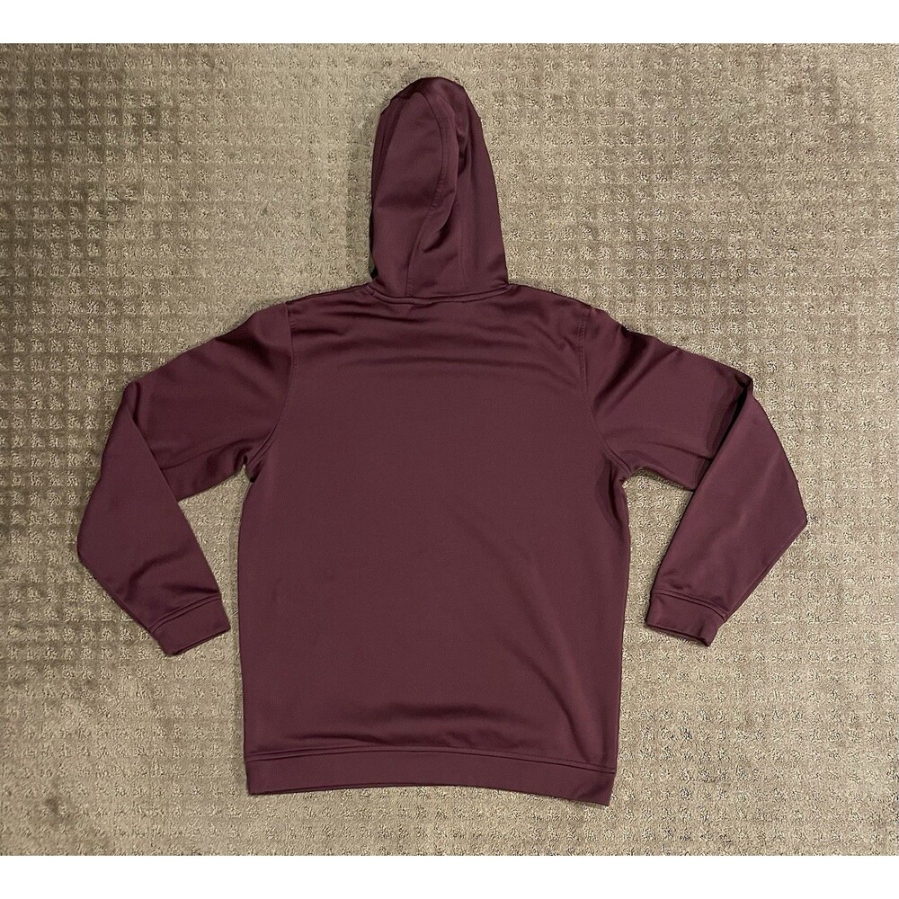 Mens Under Armour Hoodie Sweater Medium M Burgundy Athletic Gym Workout - Picture 2 of 5